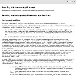 Running GStreamer Applications