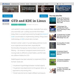 GTD and KDE in Linux