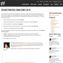 GTD Best Practices: Do (Part 5 of 5)