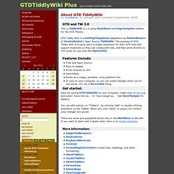 GTDTiddlyWiki Plus - your simple client side wiki