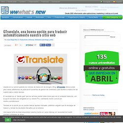 GTranslate, una buena opción para traducir automáticamente nuestro sitio web