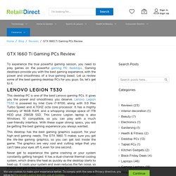 GTX 1660 Ti Gaming PCs review