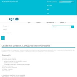 Guadalinex Edu Slim. Configuración de Impresoras - Wiki_CGA