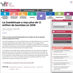 La Guadeloupe a reçu plus de 1,1 million de touristes en 2018
