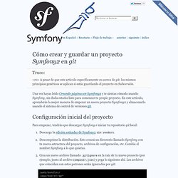 Cómo crear y guardar un proyecto Symfony2 en git — Manual de Symfony2 en Español