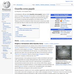 Guardia corsa papale wikipedia.it