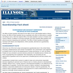 Guardianship Fact sheet - Office of State Guardian