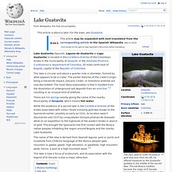 Lake Guatavita - Wikipedia, the free encyclopedia - Nightly