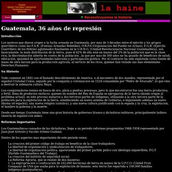 Guatemala, 36 años de represión