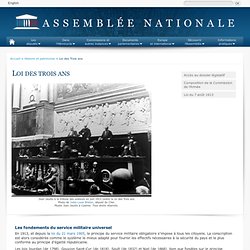 Loi des trois ans - Guerre 1914-1918 - Assemblée nationale