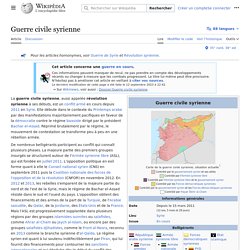 Guerre civile syrienne
