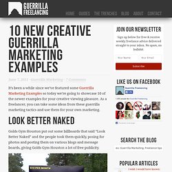 10 New Creative Guerrilla Marketing Examples