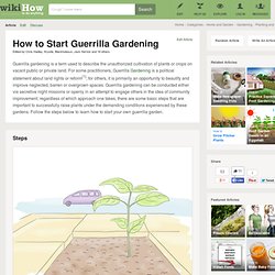 How to Start Guerrilla Gardening: 8 Steps