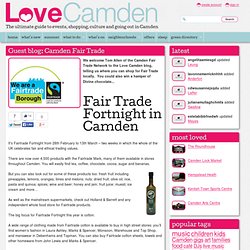 Guest blog: Camden Fair Trade