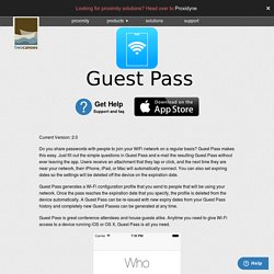 Guest Pass for WiFi and iOS