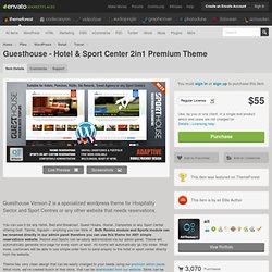 Guesthouse - Hotel, B&B or Campsite Premium Theme