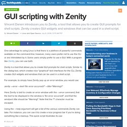 GUI scripting with Zenity