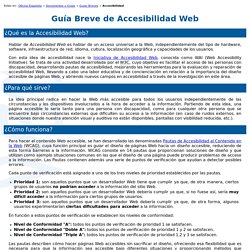 Guía Breve de Accesibilidad Web