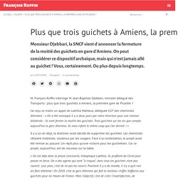 Plus que trois guichets à Amiens, la première gare de Picardie ? 12 juillet 2020
