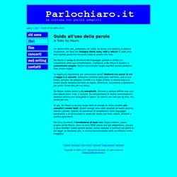 Guida all'uso delle parole - www.parlochiaro.it