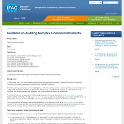 Guidance on Auditing Complex Financial Instruments