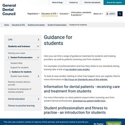 Guidance for students