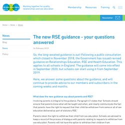 The new RSE guidance - your questions answered