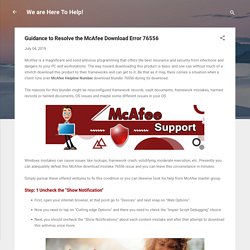 Guidance to Resolve the McAfee Download Error 76556