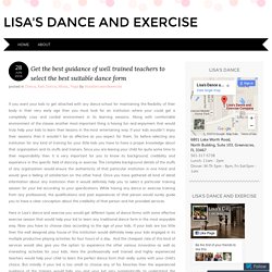 Get the best guidance of well trained teachers to select the best suitable dance form