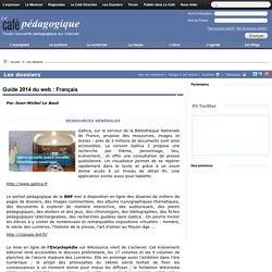 Guide 2014 du web : Français