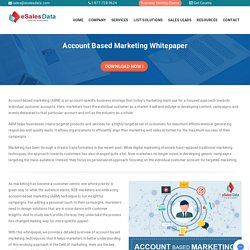 A Guide To Account Based Marketing