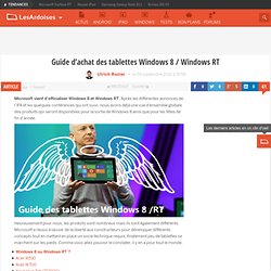 Guide d’achat des tablettes Windows 8 / Windows RT « LesArdoises