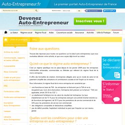 Guide auto-entrepreneur : FAQ
