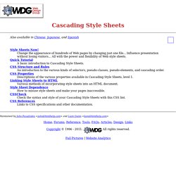 Guide to Cascading Style Sheets
