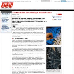 The SOS Guide To Choosing A Modular Synth