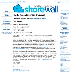 Guide de configuration Shorewall