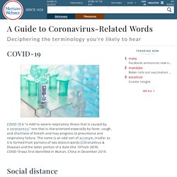A Guide to Coronavirus-Related Words