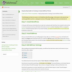 Step-by-Step Guide to Creating a Custom bbPress Theme · bbPress Codex