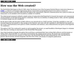 Guide to Cyberspace 6.1: How was the Web created?