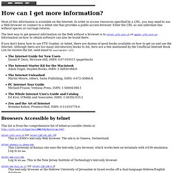 Guide to Cyberspace 6.1: How can I get more information?