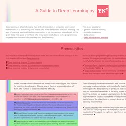 A Guide to Deep Learning by YerevaNN
