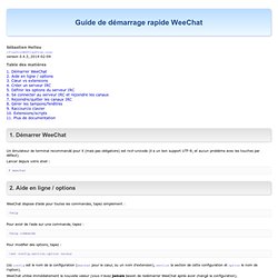 Guide de Démarrage Rapide WeeChat