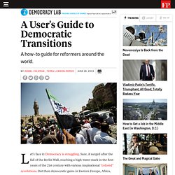 A User's Guide to Democratic Transitions