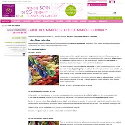 Guide des matières