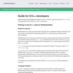 Guide for C/C++ developers - WebAssembly