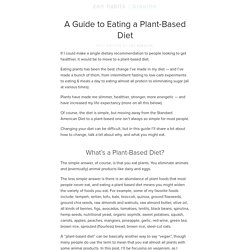 » A Guide to Eating a Plant-Based Diet