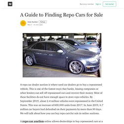A Guide to Finding Repo Cars for Sale
