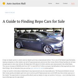 A Guide to Finding Repo Cars for Sale