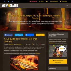 Guide pour la Forge 300-375 - TBC Classic - Les meilleures armes