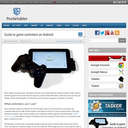 Guide to game controllers on Android